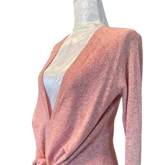 Free People Burnt Orange Knit Tie Front Sweater Dress Sz S Minimalist Indie Fall - Picture 11 of 16